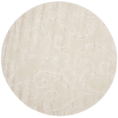 Safavieh Florida Shag Sg455-1111 Creme / Creme Shag Area Rug