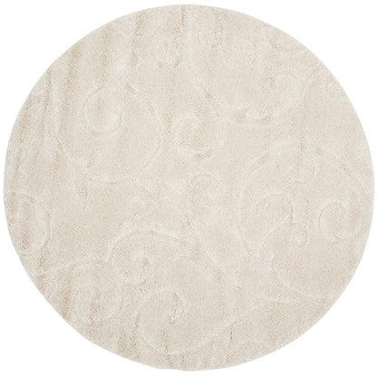 Safavieh Florida Shag Sg455-1111 Creme / Creme Shag Area Rug