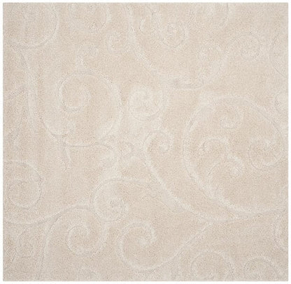 Safavieh Florida Shag Sg455-1111 Creme / Creme Shag Area Rug