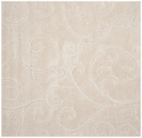 Safavieh Florida Shag Sg455-1111 Creme / Creme Shag Area Rug