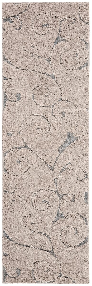 Safavieh Shag Sg455-1155 Cream / Dark Blue Rugs.