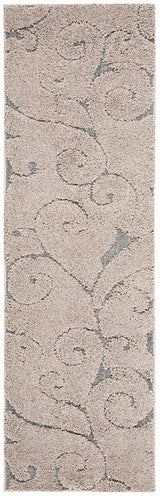 Safavieh Shag Sg455-1160 Cream / Light Blue Rugs.