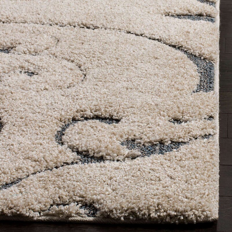 Safavieh Shag Sg455-1160 Cream / Light Blue Rugs.