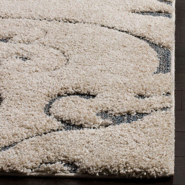 Safavieh Shag Sg455-1160 Cream / Light Blue Rugs.