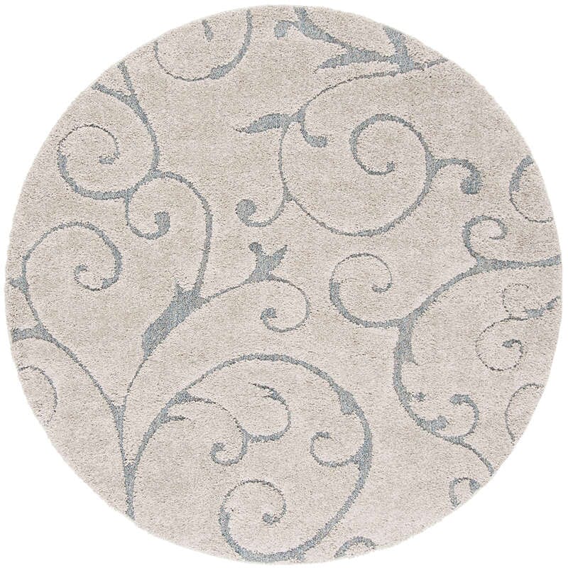 Safavieh Shag Sg455-1160 Cream / Light Blue Shag Area Rug