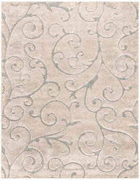 Safavieh Shag Sg455-1160 Cream / Light Blue Shag Area Rug