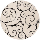 Safavieh Shag Sg455-1290 Ivory / Black Rugs.