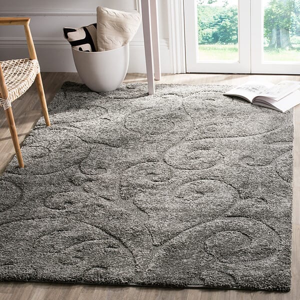 Safavieh Florida Shag Sg455-8013 Grey Shag Area Rug