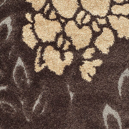 Safavieh Florida Shag Sg456-2880 Dark Brown / Grey Floral / Country Area Rug