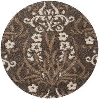 Safavieh Florida Shag Sg457-7913 Smoke / Beige Damask Area Rug