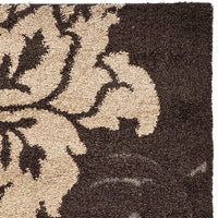 Safavieh Florida Shag Sg458-2879 Dark Brown / Smoke Floral / Country Area Rug