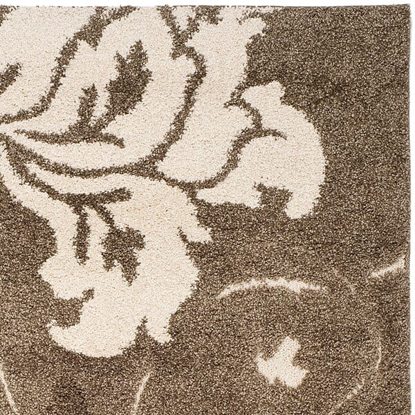 Safavieh Florida Shag Sg458-7913 Smoke / Beige Floral / Country Area Rug