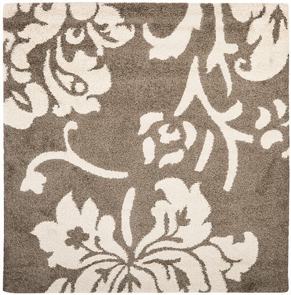 Safavieh Florida Shag Sg458-7913 Smoke / Beige Floral / Country Area Rug