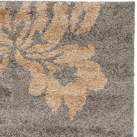 Safavieh Florida Shag Sg458-8013 Grey / Beige Floral / Country Area Rug