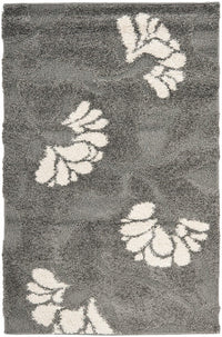 Safavieh Florida Shag Sg459-8013 Grey / Beige Floral / Country Area Rug