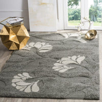 Safavieh Florida Shag Sg459-8013 Grey / Beige Floral / Country Area Rug