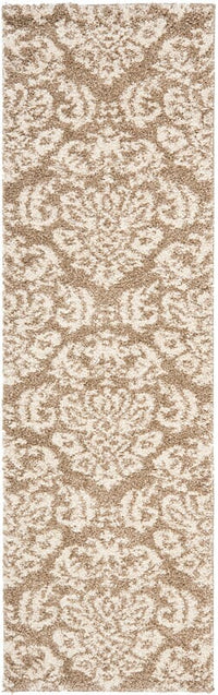 Safavieh Florida Shag Sg460-1311 Beige / Cream Damask Area Rug