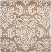 Safavieh Florida Shag Sg460-1311 Beige / Cream Damask Area Rug