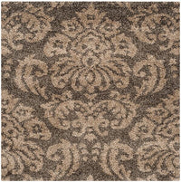 Safavieh Florida Shag Sg460-7913 Smoke / Beige Damask Area Rug