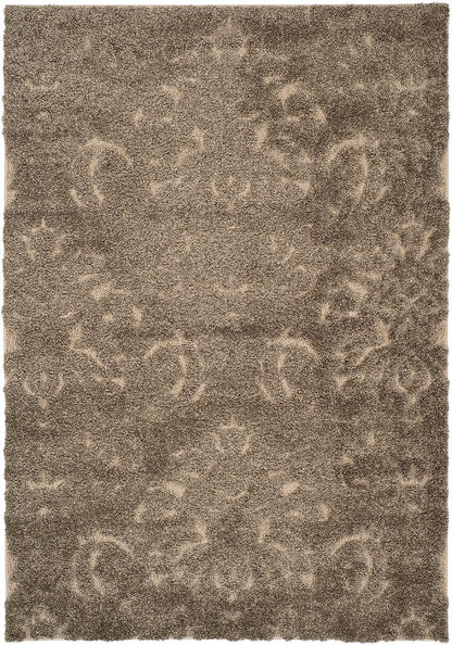 Safavieh Florida Shag Sg460-7913 Smoke / Beige Damask Area Rug