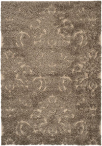 Safavieh Florida Shag Sg460-7913 Smoke / Beige Damask Area Rug