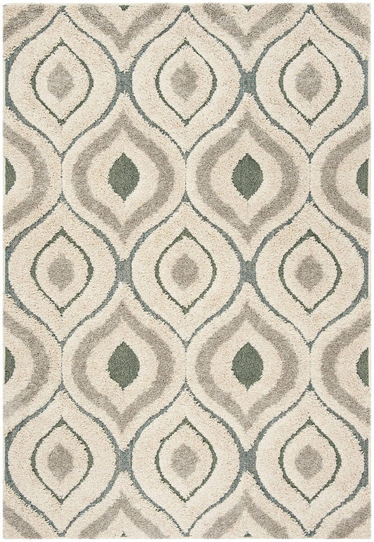 Safavieh Shag Sg461-1160 Cream / Light Blue Damask Area Rug