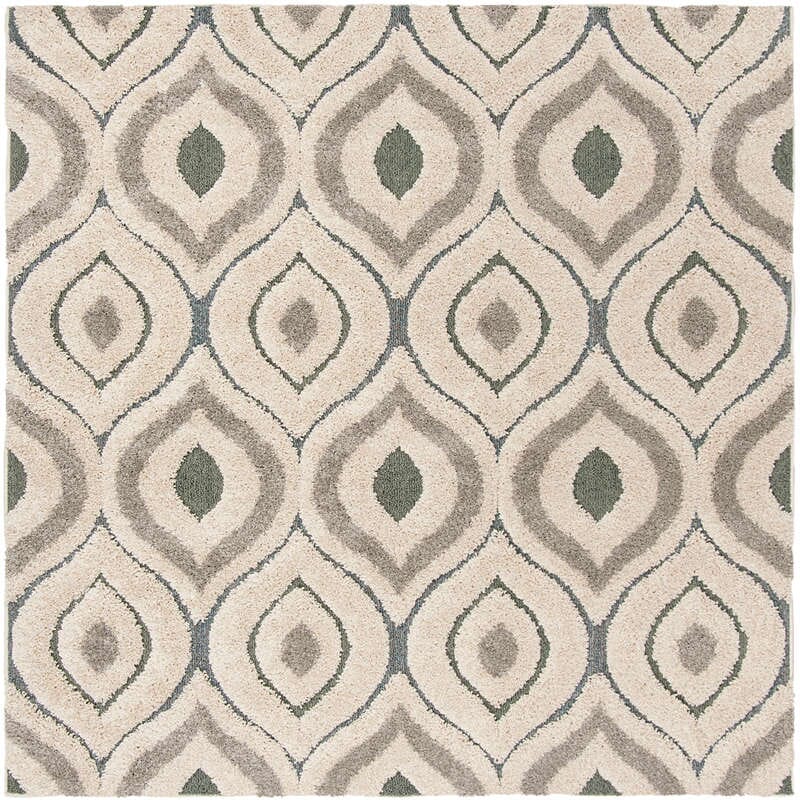 Safavieh Shag Sg461-1160 Cream / Light Blue Damask Area Rug