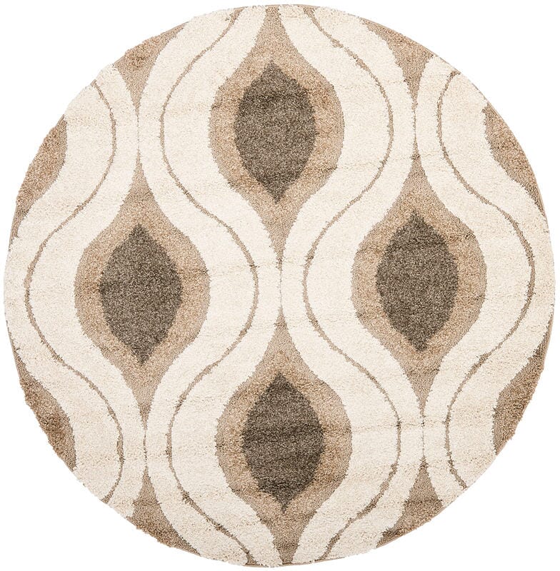 Safavieh Florida Shag Sg461-1179 Cream / Smoke Moroccan Area Rug