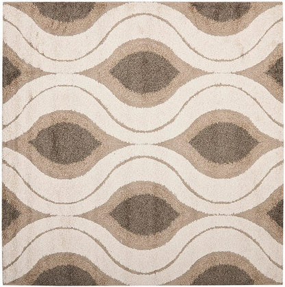 Safavieh Florida Shag Sg461-1179 Cream / Smoke Moroccan Area Rug