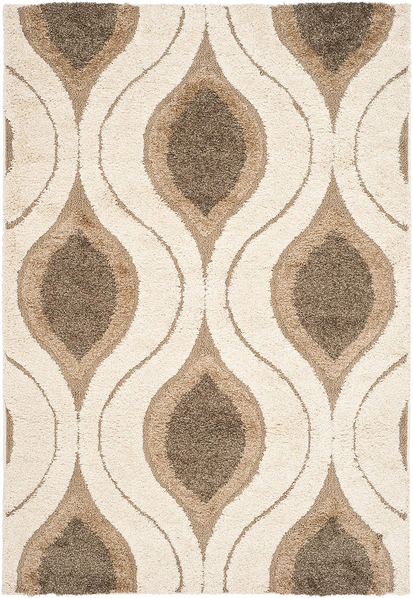 Safavieh Florida Shag Sg461-1179 Cream / Smoke Moroccan Area Rug