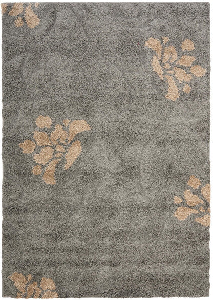 Safavieh Florida Shag Sg464-8013 Grey / Beige Floral / Country Area Rug