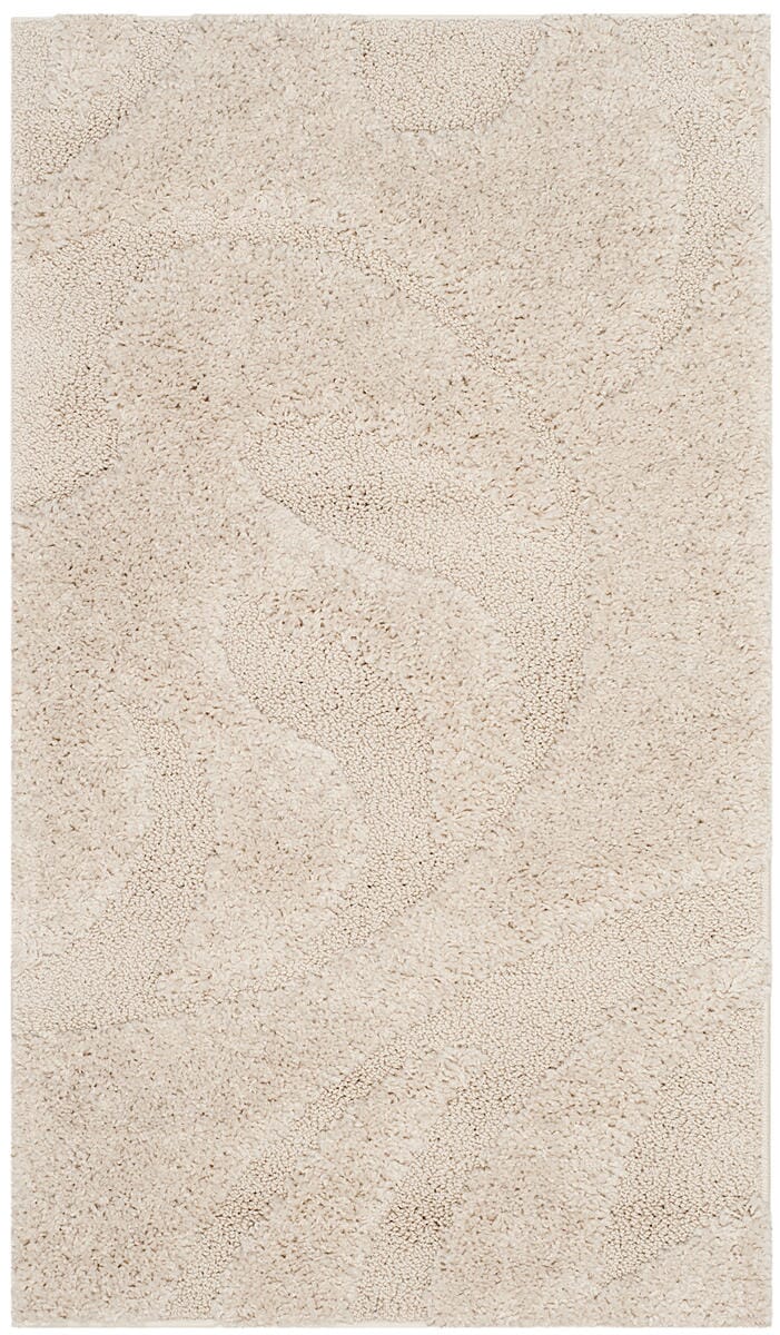 Safavieh Florida Shag Sg468-1111 Creme / Creme Shag Area Rug