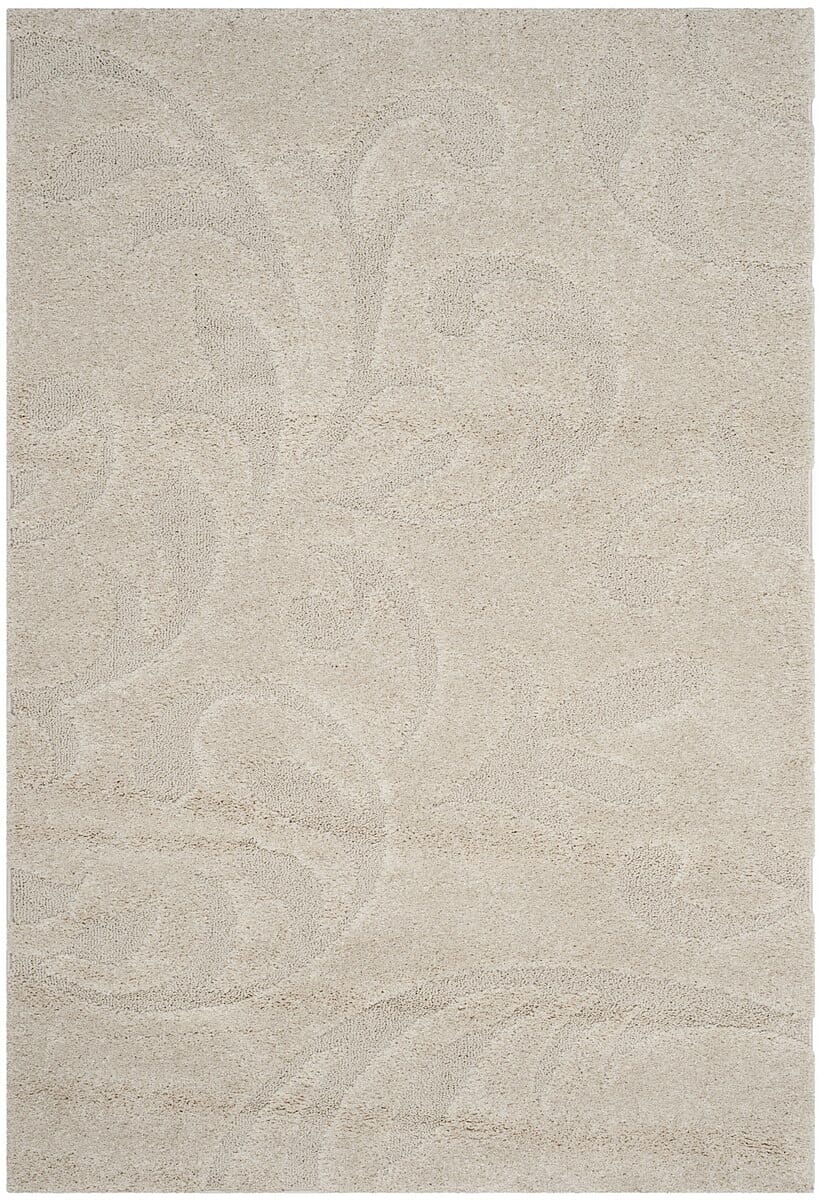 Safavieh Florida Shag Sg468-1111 Creme / Creme Shag Area Rug