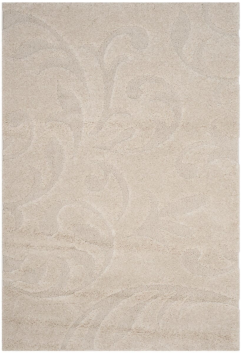 Safavieh Florida Shag Sg468-1111 Creme / Creme Shag Area Rug