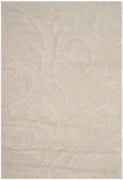 Safavieh Florida Shag Sg468-1111 Creme / Creme Shag Area Rug