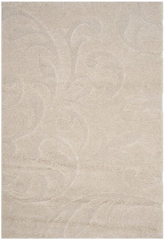 Safavieh Florida Shag Sg468-1111 Creme / Creme Shag Area Rug