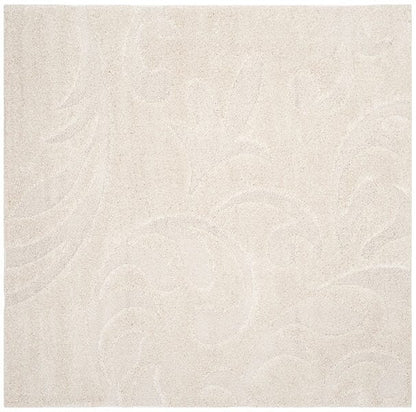 Safavieh Florida Shag Sg468-1111 Creme / Creme Shag Area Rug