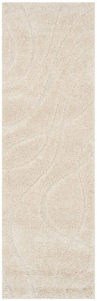 Safavieh Florida Shag Sg471-1111 Creme / Creme Shag Area Rug