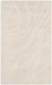 Safavieh Florida Shag Sg471-1111 Creme / Creme Shag Area Rug