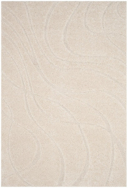 Safavieh Florida Shag Sg471-1111 Creme / Creme Shag Area Rug