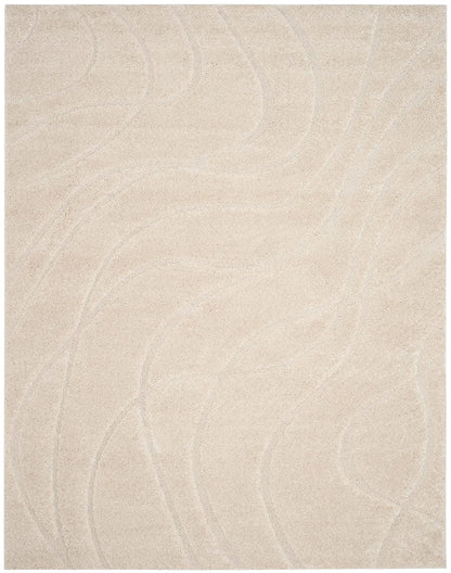 Safavieh Florida Shag Sg471-1111 Creme / Creme Shag Area Rug