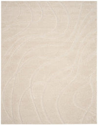 Safavieh Florida Shag Sg471-1111 Creme / Creme Shag Area Rug