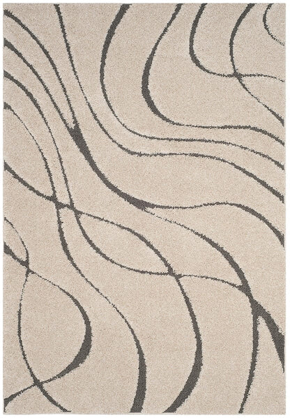 Safavieh Florida Shag Sg471-1180 Cream / Grey Geometric Area Rug