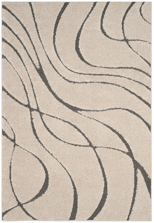 Safavieh Florida Shag Sg471-1180 Cream / Grey Geometric Area Rug