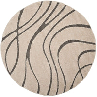 Safavieh Florida Shag Sg471-1180 Cream / Grey Geometric Area Rug