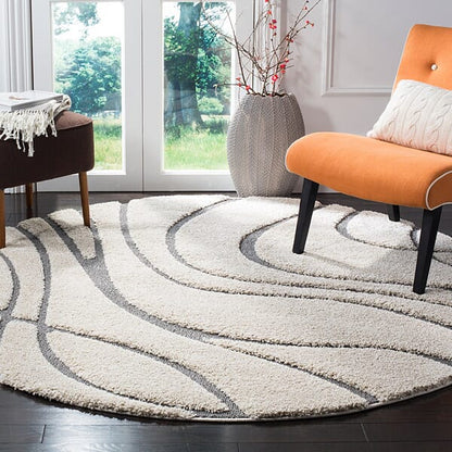 Safavieh Florida Shag Sg471-1180 Cream / Grey Geometric Area Rug