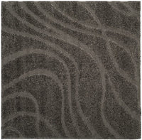 Safavieh Florida Shag Sg471-8080 Grey / Grey Geometric Area Rug