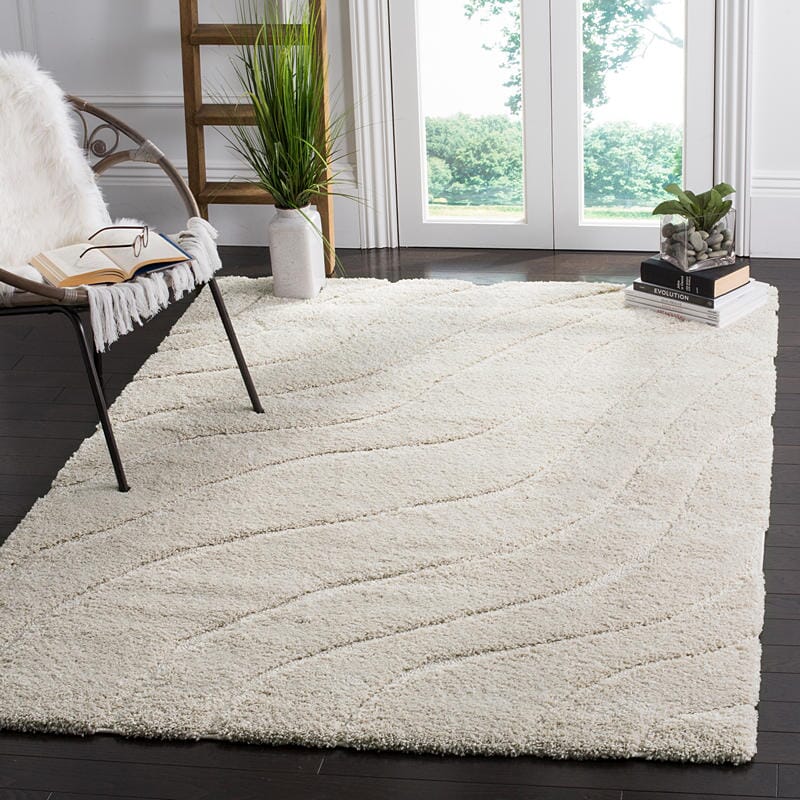 Safavieh Shag Sg472-1111 Creme / Creme Geometric Area Rug