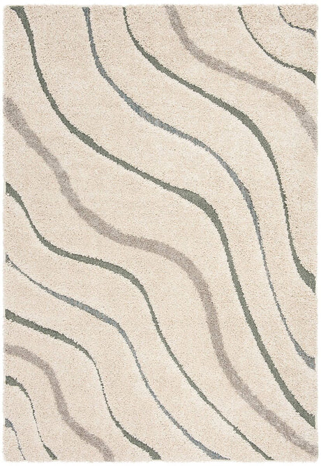 Safavieh Shag Sg472-1160 Cream / Light Blue Rugs.