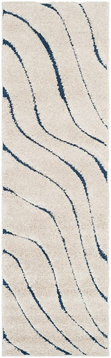 Safavieh Shag Sg472-1165 Cream / Blue Rugs.